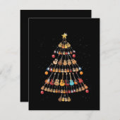 Happy Kerstmis|Ukulele Instrument kerstboom Bedankkaart (Voorkant / Achterkant)