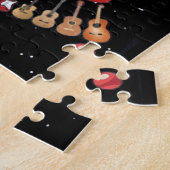 Happy Kerstmis|Ukulele Instrument kerstboom Legpuzzel (Zijkant)