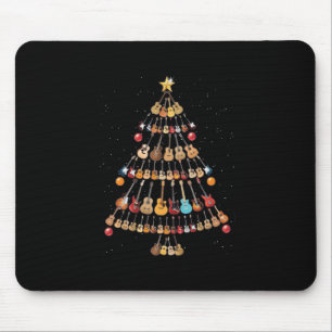 Happy Kerstmis Ukulele Instrument kerstboom Muismat