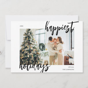 Happy kerstpenseelfoto's feestdagenkaart