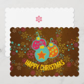 Happy kerstsierents Feestdagen Kaart (Voorkant / Achterkant)