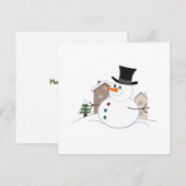 Happy Kerstsnowman Illustratie Feestdagenkaart (Voorkant / Achterkant)
