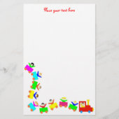 Happy Kids Train Briefpapier (Voorkant)