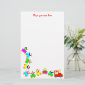 Happy Kids Train Briefpapier (Staand voorkant)