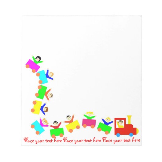 Happy Kids Train Notitieblok (Voorkant)