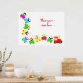 Happy Kids Train Poster (Keuken)