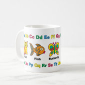 Happy Kinder Alphabet en Animals Cup Koffiemok (Voorkant links)