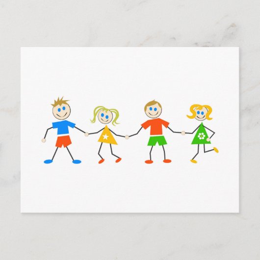 Happy Kinder Briefkaart (Voorkant)