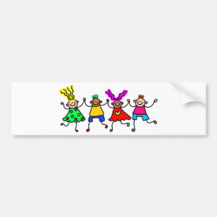 Happy Kinder Bumpersticker