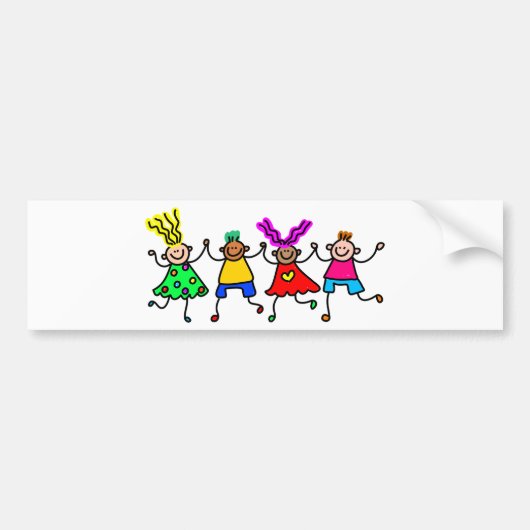 Happy Kinder Bumpersticker (Voorkant)