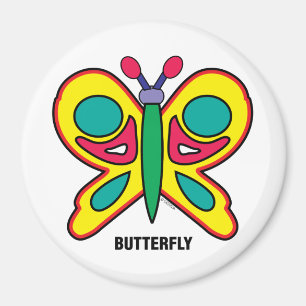 Happy Kinder Butterfly Magnet Magneet