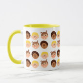 Happy Kinder Cute Retro-stijl Mok (Links)