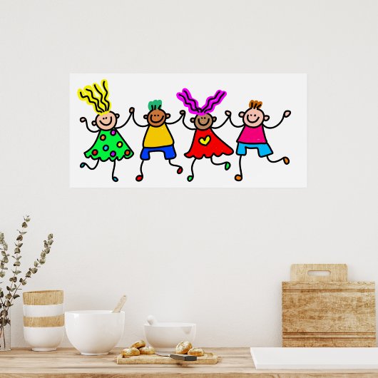 Happy Kinder Poster (Keuken)