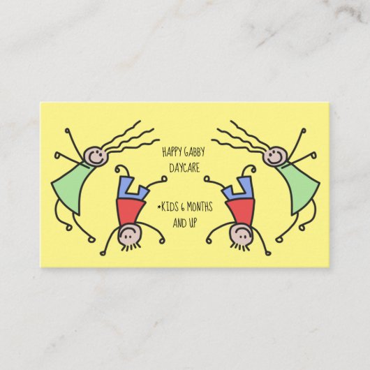 Happy Kinder-speelkaartje Visitekaartje (Voorkant)