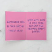 Happy Kittens Easter Bunny Custom Kaart (Binnen)