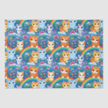 Happy Kitty Cats op regenboogwolken