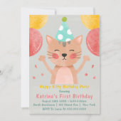 Happy Kitty Invitations d'anniversaire (Devant)