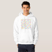 Happy kleurful polka stips hoodie (Voorkant volledig)