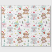 Happy Koala Beer kerstpatronen Cadeaupapier (Vlak)