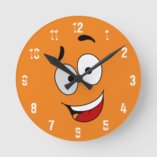 Happy Kook Art Clock - Wall Clock Ronde Klok (Voorkant)