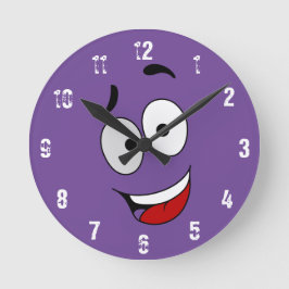 Happy Kook Art Clock - Wall Clock Ronde Klok