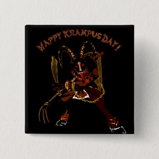 Happy Krampus Day Button (Voorkant)