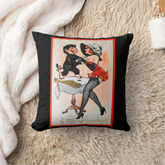 Happy Krampus met Temptress Vintage Kerstmis Kussen
