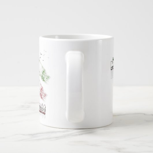 Happy Kuwait National Day Cup Extra Grote Mok (Achterkant)