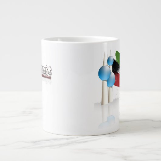 Happy Kuwait National Day Cup Extra Grote Mok (Voorkant)