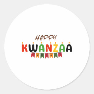 Happy Kwanzaa - 7 principes van Kwanzaa-T - shirts Ronde Sticker