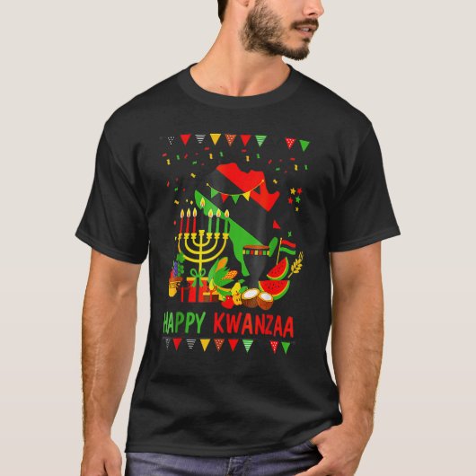 Happy Kwanzaa 7 Principles Of Kwanzaa December 26  T-shirt (Voorkant)