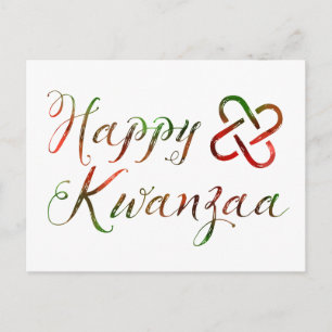 Happy Kwanzaa Bokeh Umoja Briefkaart