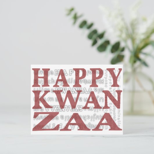 Happy Kwanzaa Briefkaart (Staand voorkant)