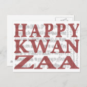 Happy Kwanzaa Briefkaart (Voorkant / Achterkant)