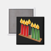 Happy Kwanzaa Candles Magneet (Voorkant / Achterkant)
