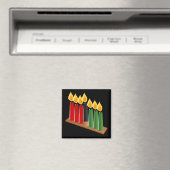 Happy Kwanzaa Candles Magneet (Insitu (Vaatwasser))