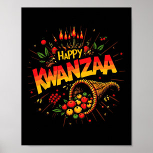 Happy Kwanzaa Christmas Afro-Amerikaanse jongens H Poster