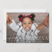 Happy Kwanzaa Elegant + Moderne Carte photo de vac (Devant)