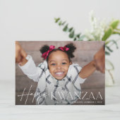 Happy Kwanzaa Elegant + Moderne Carte photo de vac (Debout devant)