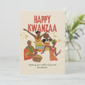 Happy Kwanzaa Feestdagenkaart (Staand voorkant)