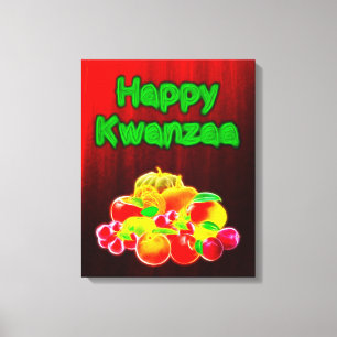 Happy Kwanzaa First Fruits Canvas Afdruk