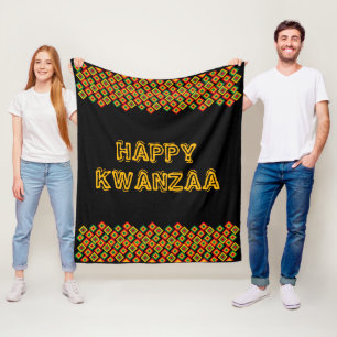 Happy Kwanzaa Fleece Deken