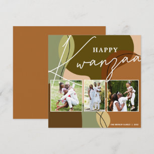 Happy Kwanzaa Foto 3 Collage Holiday Card Feestdagenkaart