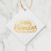 Happy Kwanzaa Gold Bedankjes Labels (Voorkant)