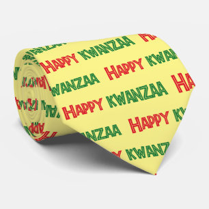 Happy Kwanzaa Greeting Stropdas