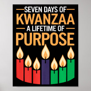Happy Kwanzaa Kaarsen Afrika Vakantie Afrikaans Am Poster
