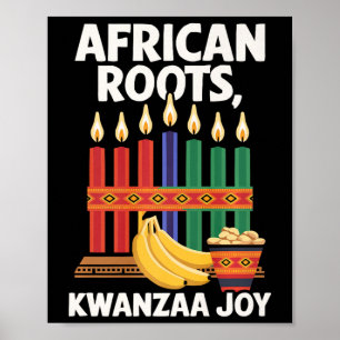 Happy Kwanzaa Kaarsen Afrika Vakantie Afrikaans Am Poster