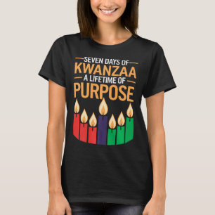 Happy Kwanzaa Kaarsen Afrika Vakantie Afrikaans Am T-shirt