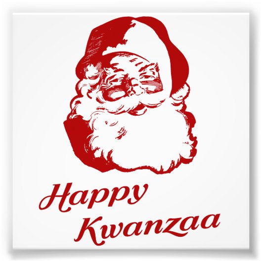 Happy Kwanzaa kerstkerstkerstkerstman Foto Afdruk (Voorkant)
