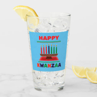 Happy Kwanzaa Kinara Glas